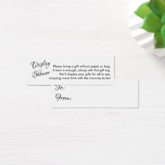 Hübsche No Wrap Baby Dusche Mini Geschenkkarte (Schreibtisch)