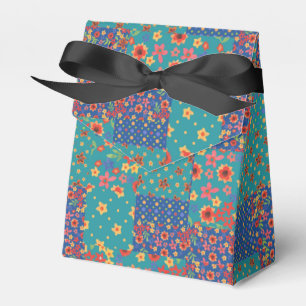 Hübsche Nostalgische Imitate Patchwork Zelt Gefall Geschenkschachtel