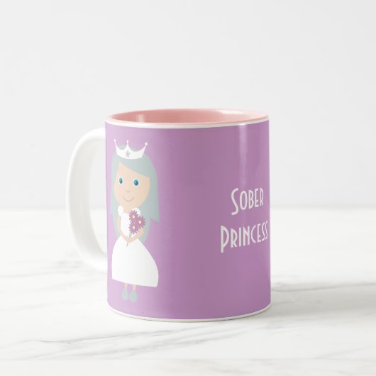 Hübsche nüchterne Prinzessin-Tasse Zweifarbige Tasse (Vorderseite Links)