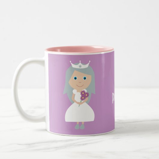 Hübsche nüchterne Prinzessin-Tasse Zweifarbige Tasse (Links)