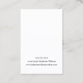 Hübsche Ohranzeige | Wildblume Floral Visitenkarte (Rückseite)