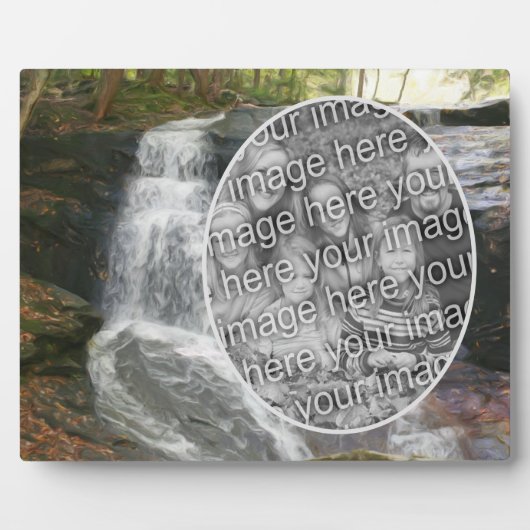 Hübsche Ölgemälde im Wasserfall ergänzen Ihr eigen Fotoplatte (Vorderseite)