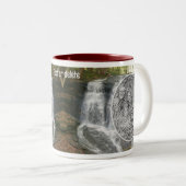 Hübsche Ölgemälde im Wasserfall ergänzen Ihr Foto Zweifarbige Tasse (VorderseiteRechts)
