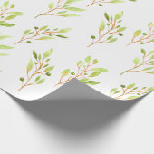 Hübsche Olivenzweige Botanische Natur Grüne Geschenkpapier (Ecke)