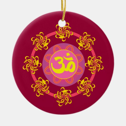 Hübsche Om-Symbolschmuck Keramikornament (Vorne)