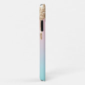 Hübsche Ombré Imitate Gold Glitzer Tropfen Case-Mate iPhone Hülle (Hinten/Rechts)