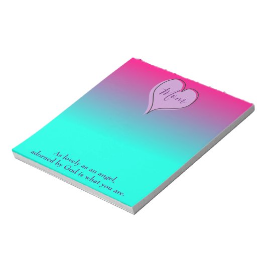 Hübsche Omerherz-Mama Notizblock (Rotiert)