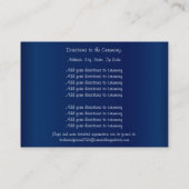 Hübsche Orange-Blume auf Navy Blue - Directors Begleitkarte (Rückseite)