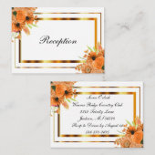 Hübsche Orange-Blume in Weiß Begleitkarte (Vorne/Hinten)