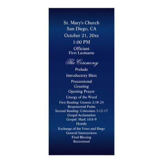 Hübsche Orange-Blume über Navy Blue - Programm (Hinten)