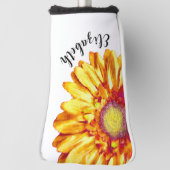 Hübsche orange Gänseblümchen-Blume mit individuell Golf Headcover (Rotieren 90)