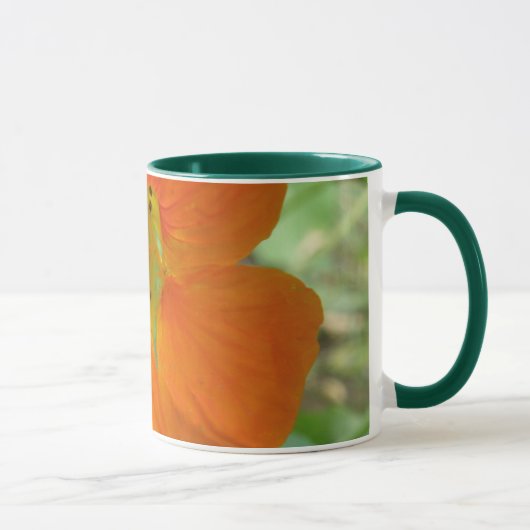 Hübsche Orange Nasturtium Blume Tasse (Rechts)