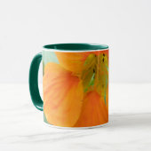 Hübsche Orange Nasturtium Blume Tasse (Vorderseite Links)
