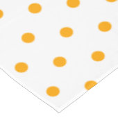 Hübsche Orange Polka Dots Tischdecke (Schrägansicht)