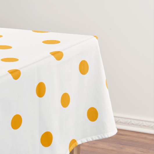Hübsche Orange Polka Dots Tischdecke (Beispiel)