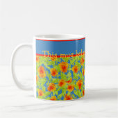 Hübsche orange Ringelblumen-Kaffee-Tasse Kaffeetasse (Links)