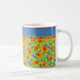 Hübsche orange Ringelblumen-Kaffee-Tasse Kaffeetasse