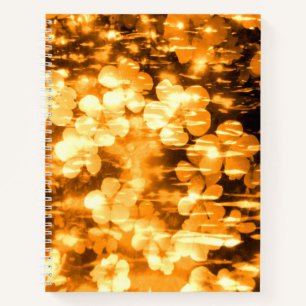 Hübsche Orange Tone Blume Abstrakte Natur Noteboo Notizblock