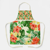 Hübsche Orange- und Gelbblüten, gemischte Printwer Schürze (Vorderseite)