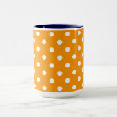 Hübsche Orangefarbe mit weißen Tupfen Tasse (Zentrum)