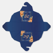 Hübsche orangefarbene Blume für Navy Blue Geschenkschachtel (Ungeklappt)