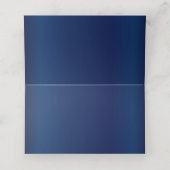 Hübsche orangefarbene Blume für Navy Blue Platzkarte (Innenseite Aufgefaltet)