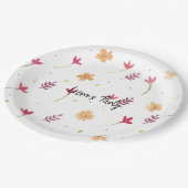 Hübsche Orangefarbene Blume Pappteller (Schrägansicht)