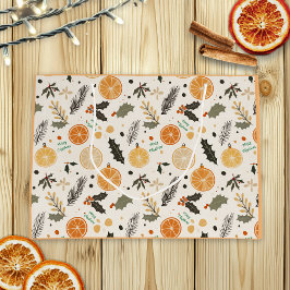 Hübsche Orangefarbene Scheiben und Kiefernwein Große Geschenktüte