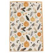 Hübsche Orangefarbene Scheiben und Kiefernwein Mittlere Geschenktüte (Vorderseite)