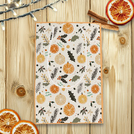 Hübsche Orangefarbene Scheiben und Kiefernwein Mittlere Geschenktüte