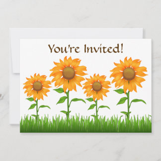 Hübsche Orangenblume Geburtstagsparty Einladung