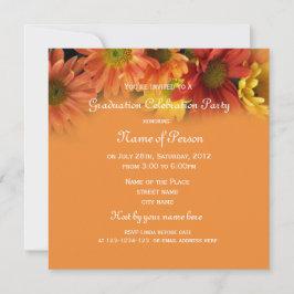 hübsche Orangenblüten Blume Abschluss Einladung