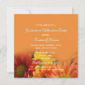 hübsche Orangenblüten Blume Abschluss Einladung (Vorderseite)
