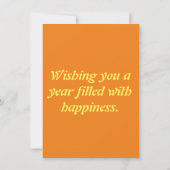 Hübsche Orangenlilie Geburtstag Karte (Rückseite)