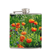 Hübsche Orangenmohn Flachmann (Vorderseite)