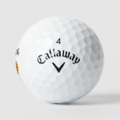 Hübsche Orangensaft-Blume mit individuelle Name-Da Golfball (Logo)