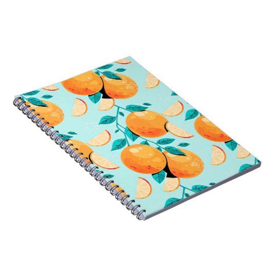 Hübsche Orangenzitrone Notizblock (Rechte Seite)
