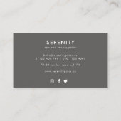 Hübsche Orchideen Feminée Business Card Visitenkarte (Rückseite)