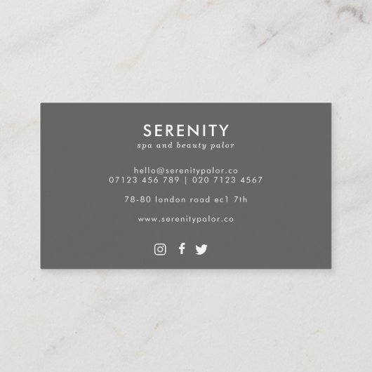 Hübsche Orchideen Feminée Business Card Visitenkarte (Rückseite)