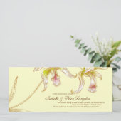 Hübsche Orchids Hochzeitkarte Einladung (Stehend Vorderseite)
