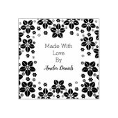 Hübsche orientalische Blume hergestellt mit Liebe Gummistempel (Prägung)