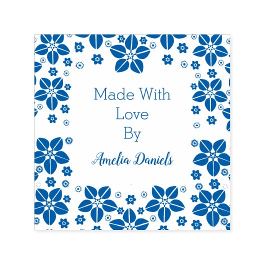 Hübsche orientalische Blume hergestellt mit Liebe Permastempel (Design)