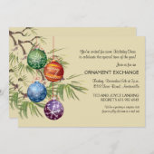 Hübsche Ornamente - Einladung zur Feier (Vorne/Hinten)