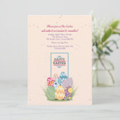 Hübsche Ostereier Einladung (Stehend Vorderseite)