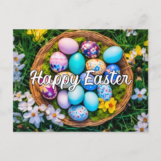 Hübsche Ostereier Postkarte (Vorderseite)