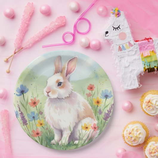 Hübsche Osterhasen-Papierplatten Pappteller (Party)