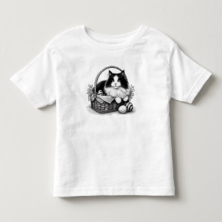 Hübsche Osterkatze Kleinkind T-shirt