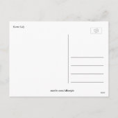 Hübsche Osterlilie-Blume in Schwarz Feiertagspostkarte (Rückseite)