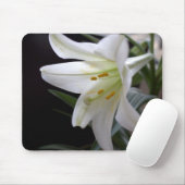 Hübsche Osterlilie-Blume in Schwarz Mousepad (Mit Mouse)