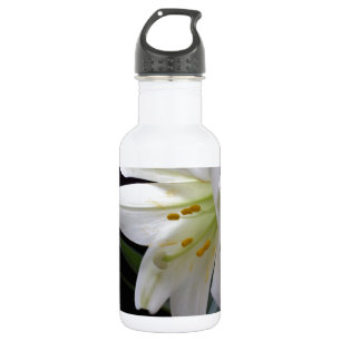Hübsche Osterlilie-Blume in Schwarz Trinkflasche